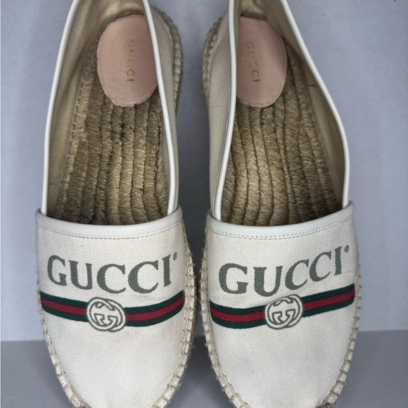 Gucci Beige Canvas Vintage Logo Espadrilles Size 39 Womens - Picture 4 of 9